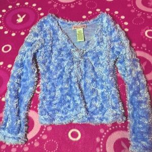 Vintage Girls Y2k / 90’s Lilac Purple Furry Soft Over Top Bolero Style 7/8